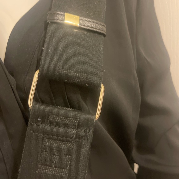 True Religion Black Leather Bag with Gold Accents - Picture 3 of 16